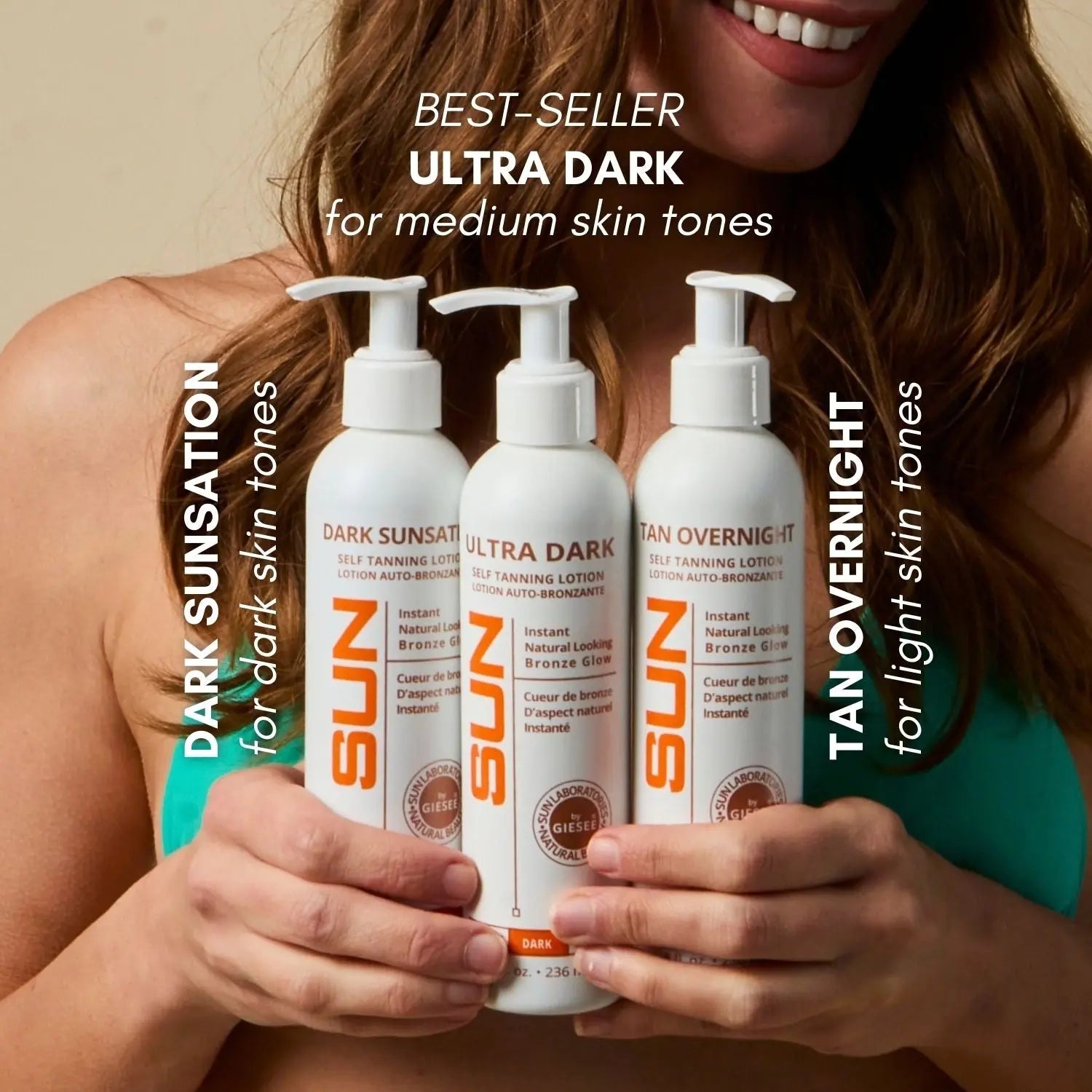 Dark Sunsation Self Tanning lotion Very Dark 8oz Giselle Cosmetics