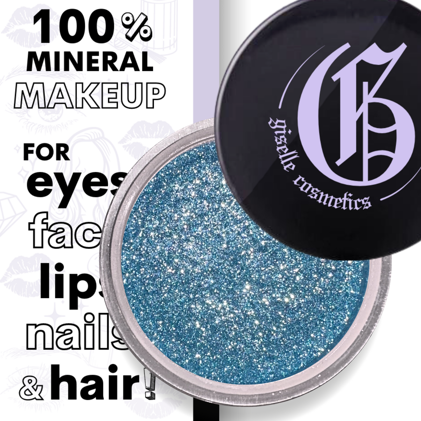Mineral Makeup Eyeshadow Aqua Ice Loose Powder Single 3g