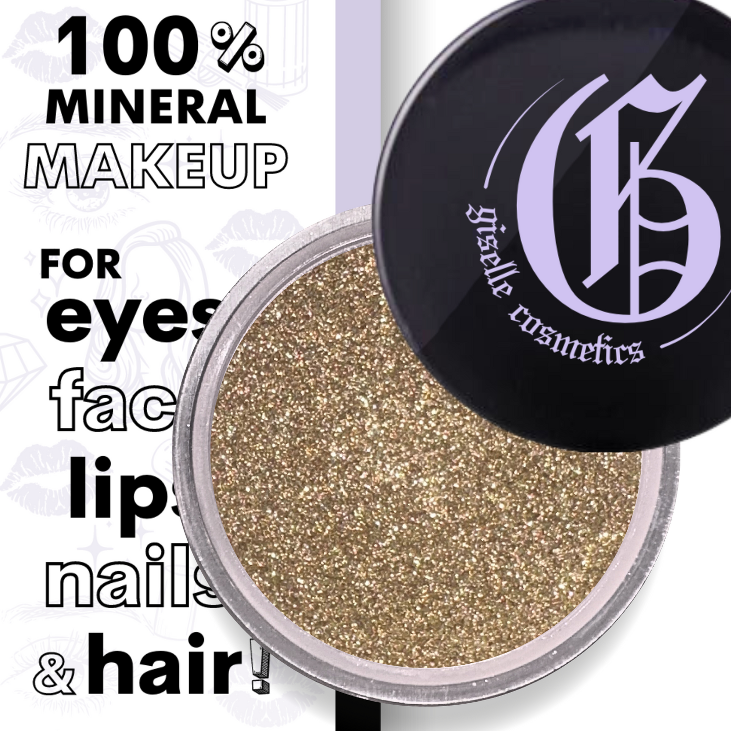 Olive Gold Loose Powder Mineral Eyeshadow Single 3g