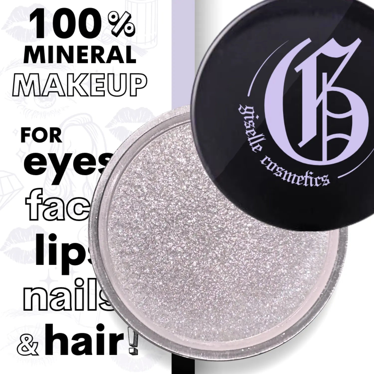 New York White Loose Powder Mineral Eyeshadow Single 3g Giselle Cosmetics