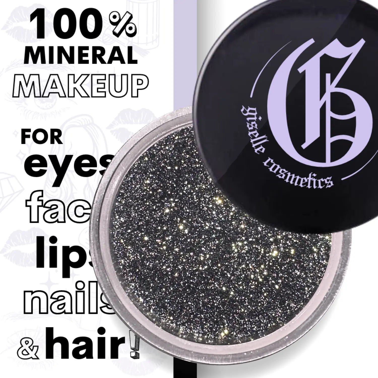 Diamond Coal Loose Powder Mineral Eyeshadow Single 3g Giselle Cosmetics