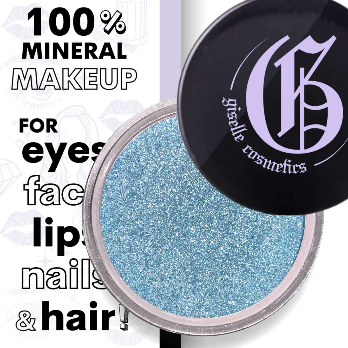 Moon Blue Loose Powder Mineral Eyeshadow Single 3g