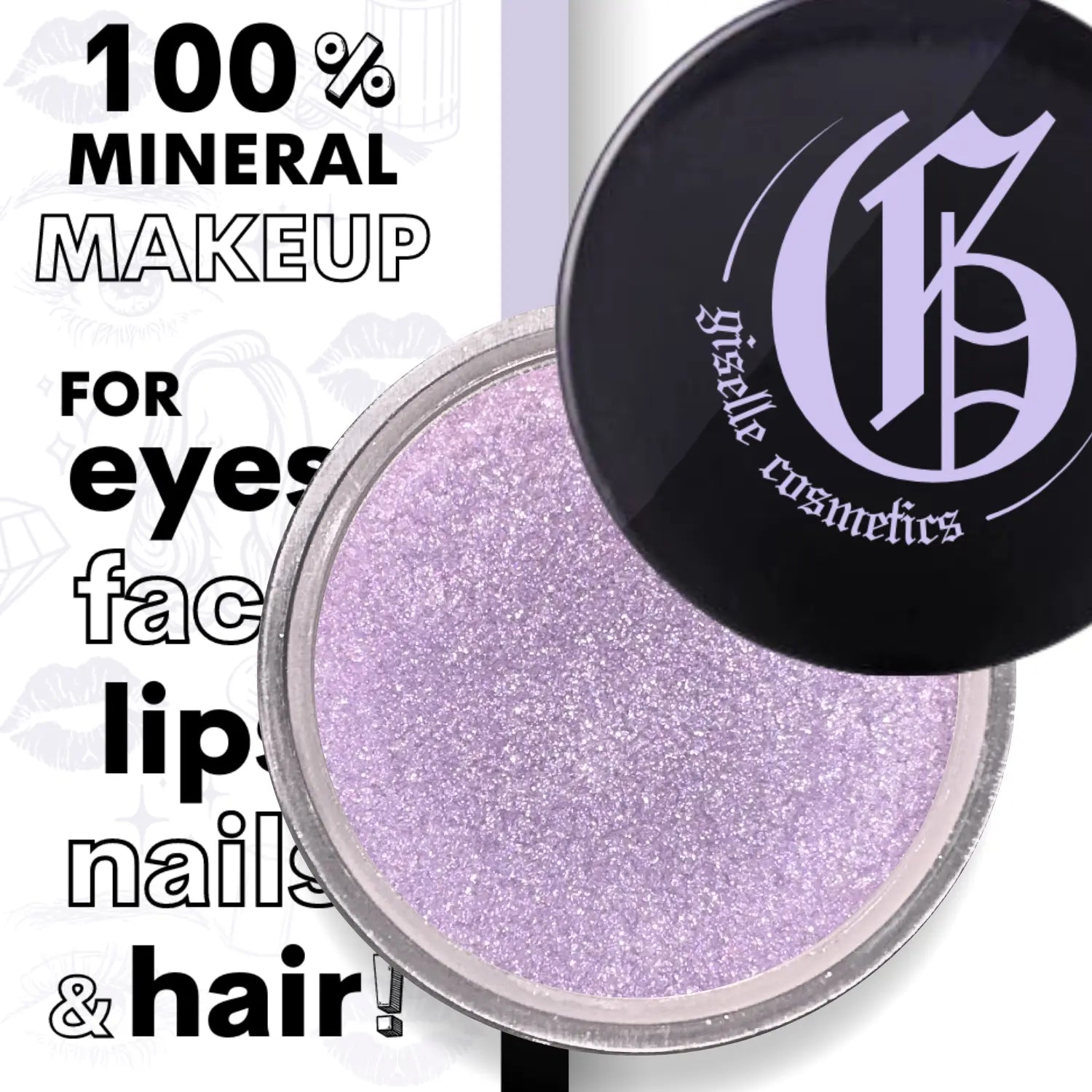 Grey Rose Loose Powder Mineral Eyeshadow Single 3g Giselle Cosmetics