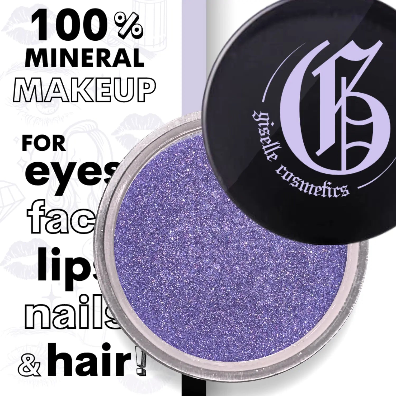 Purple Blue Pez Loose Powder Mineral Eyeshadow Single 3g Giselle Cosmetics