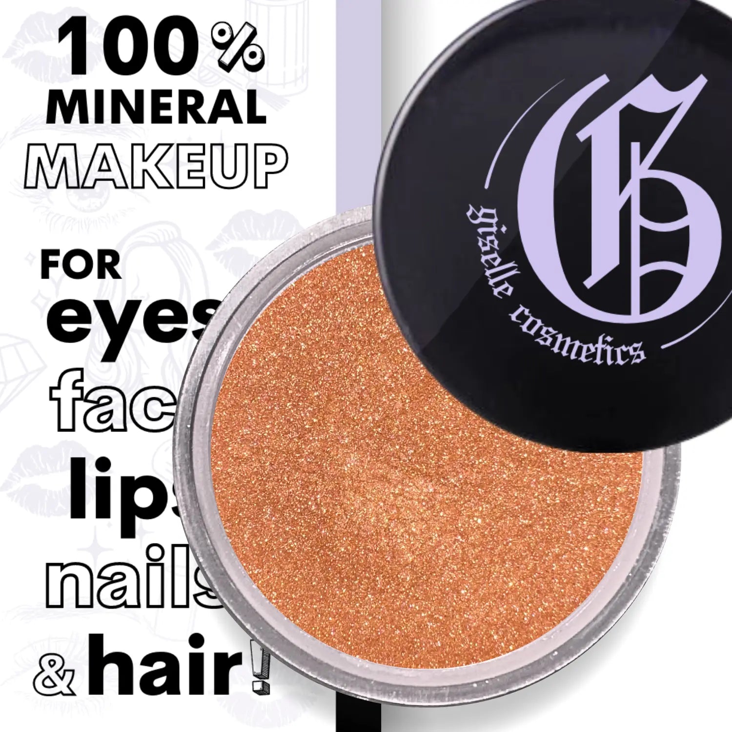 Coppertone Loose Powder Mineral Eyeshadow Single 3g Giselle Cosmetics