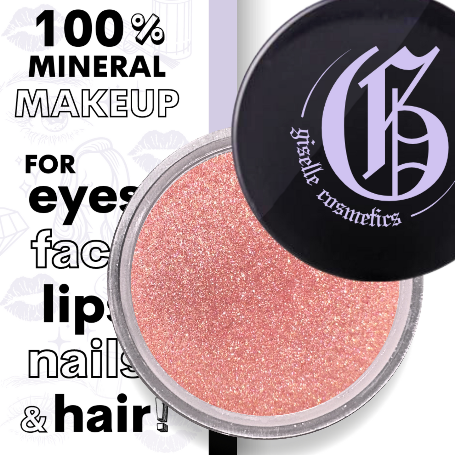 Orange Rose Pastel Loose Powder Mineral Eyeshadow Single 3g