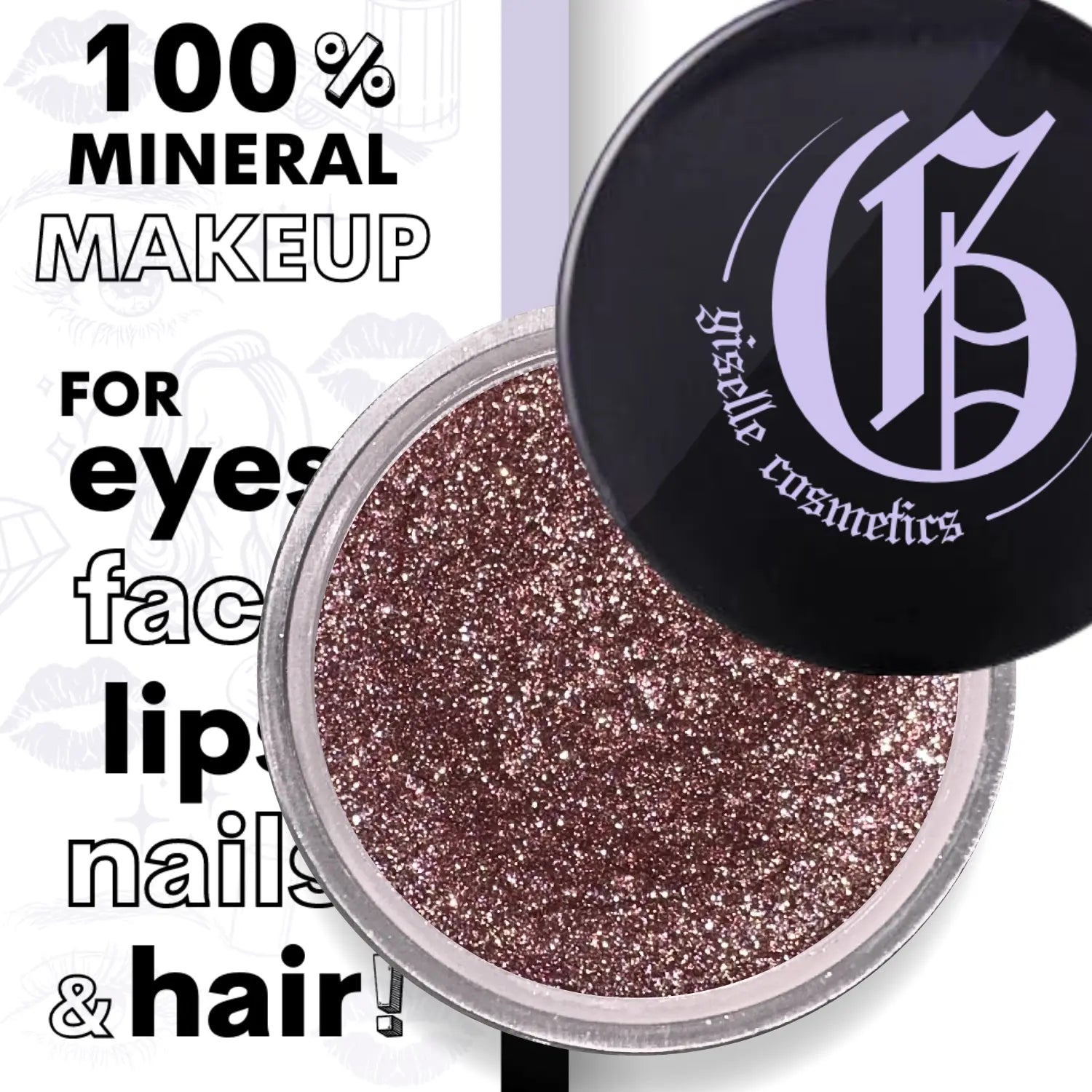 Red Chestnut Loose Powder Mineral Eyeshadow Single 3g Giselle Cosmetics