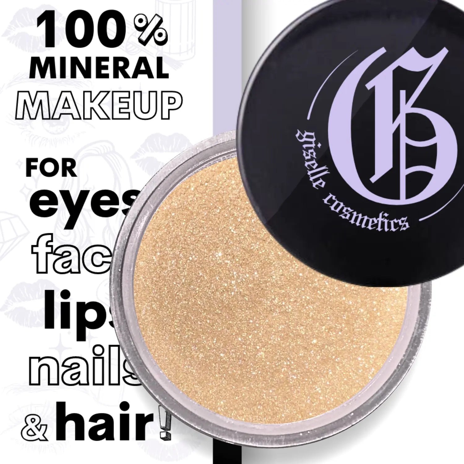 Vanilla Loose Powder Mineral Eyeshadow Single 3g Giselle Cosmetics