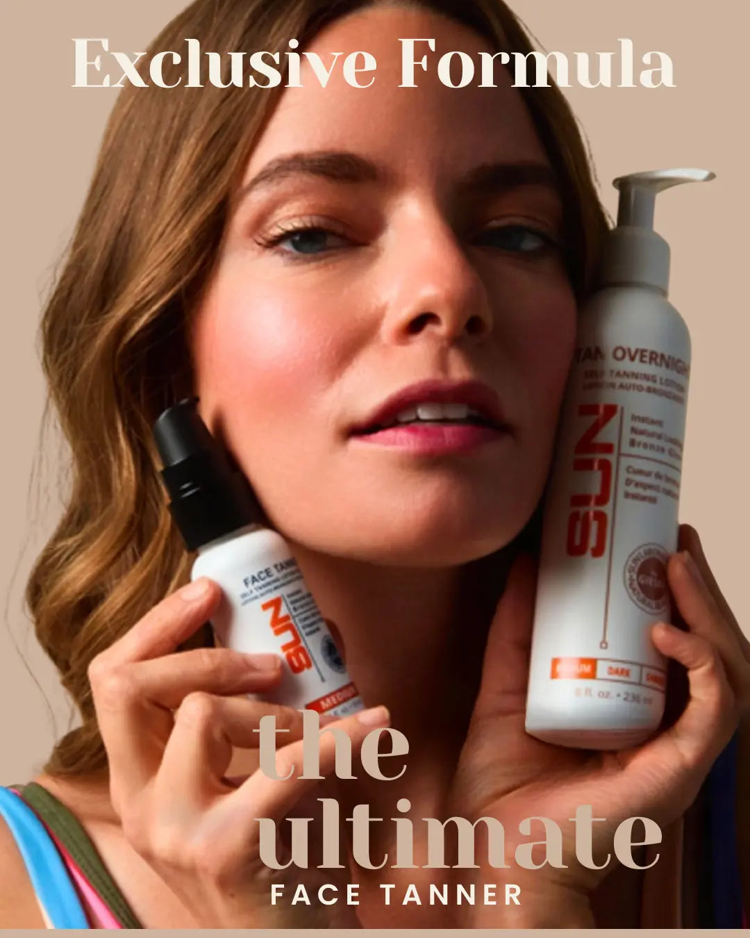 Dark Face Self Tanner Travel Size 2 Fl oz for All Skin Types Giselle Cosmetics