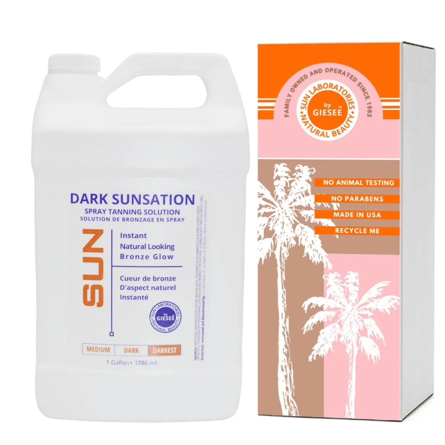 Spray Tan Solution Very Dark Gallon Flawless Color for Airbrush Spray Tan Sun Labs