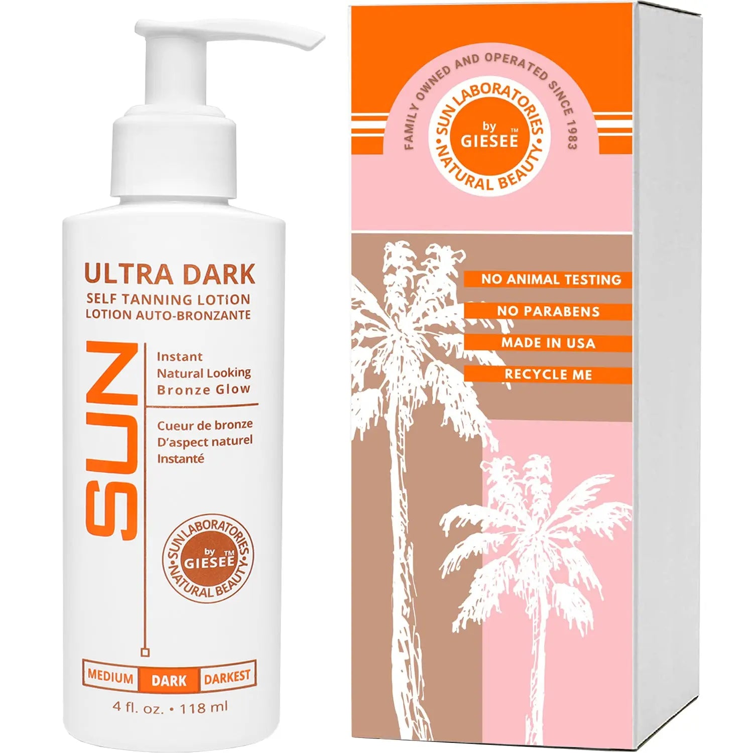Sun Laboratories Ultra Dark 4 oz. Self Tanning Lotion Sun Labs