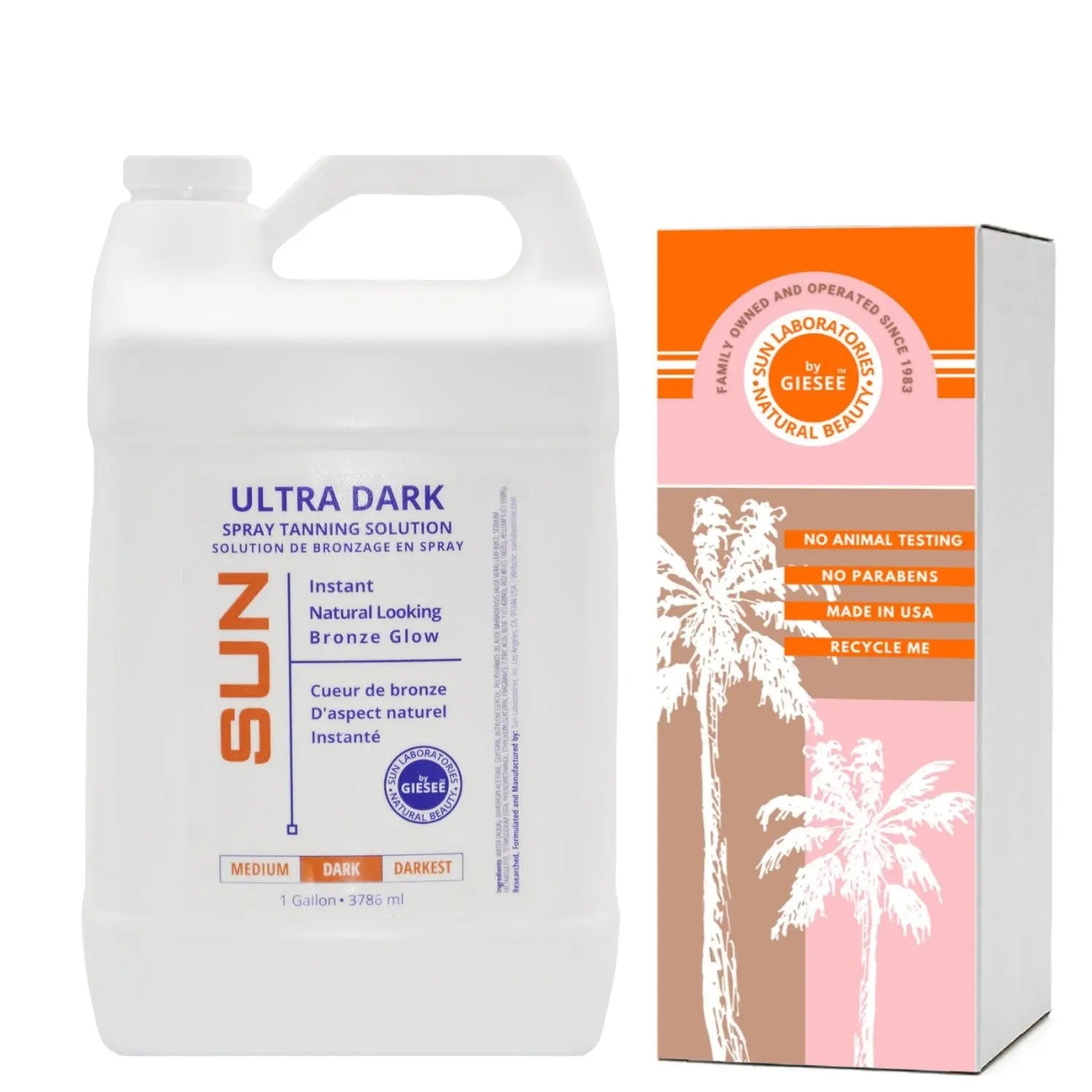 Spray Tan Solution Dark Flawless Color for Airbrush Spray Tan Sun Labs