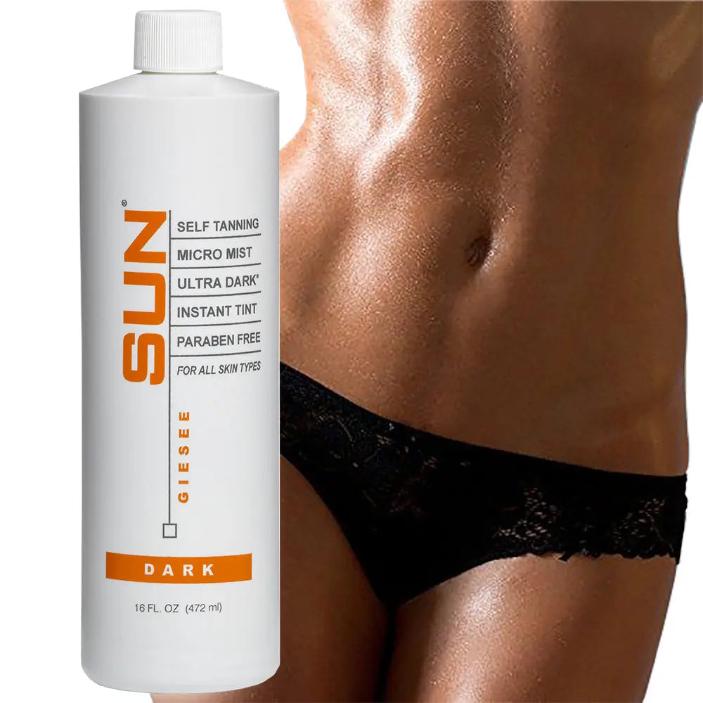 Spray Tan Solution Dark 16 oz for Airbrush Tanning Sun Labs