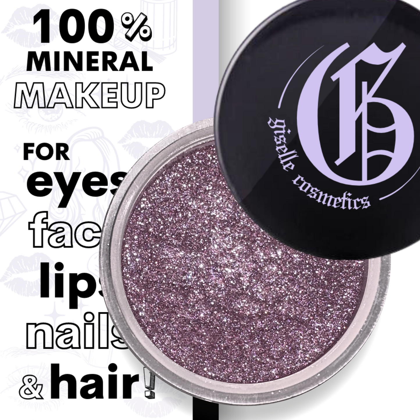 Umber Dark Brown Red Tint Loose Mineral Eyeshadow - 3g