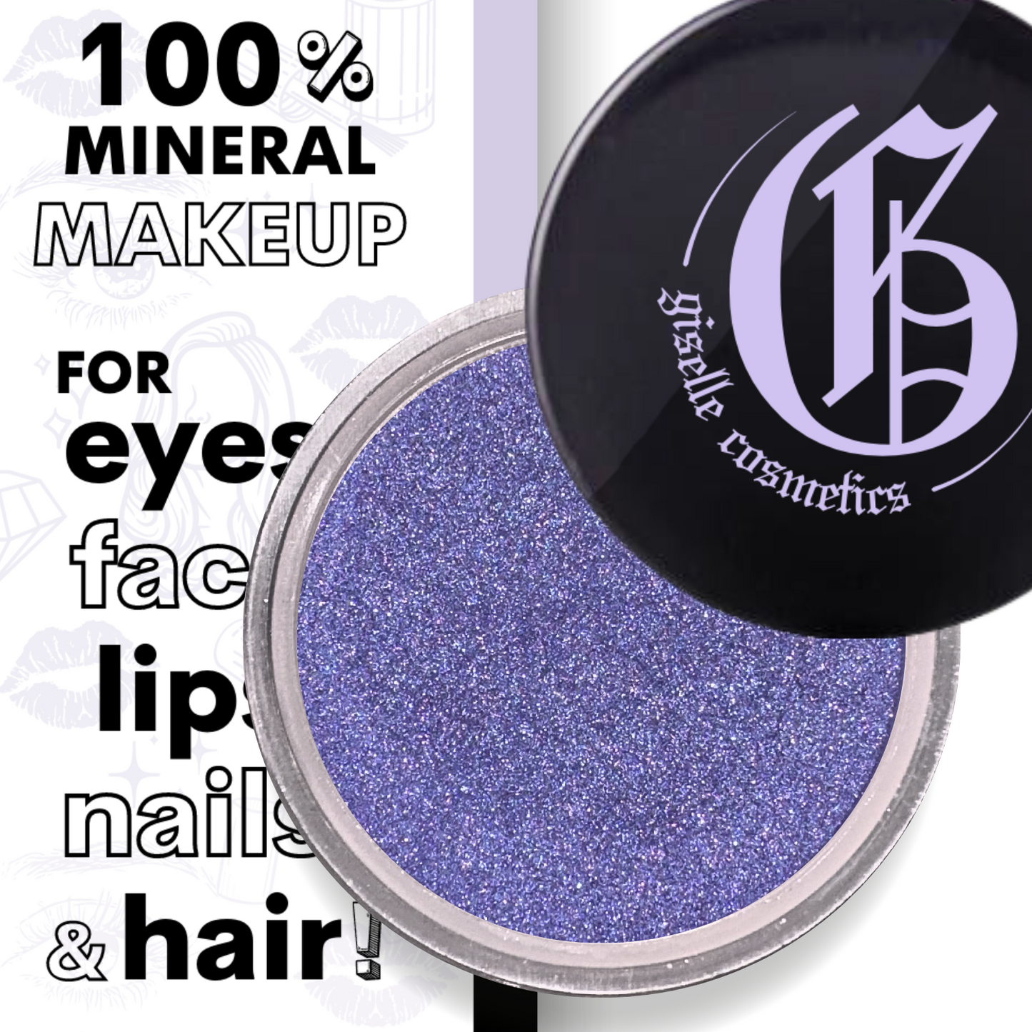 Organic Mineral Eyeshadow Blue Sapphire Loose Powder Single 3g