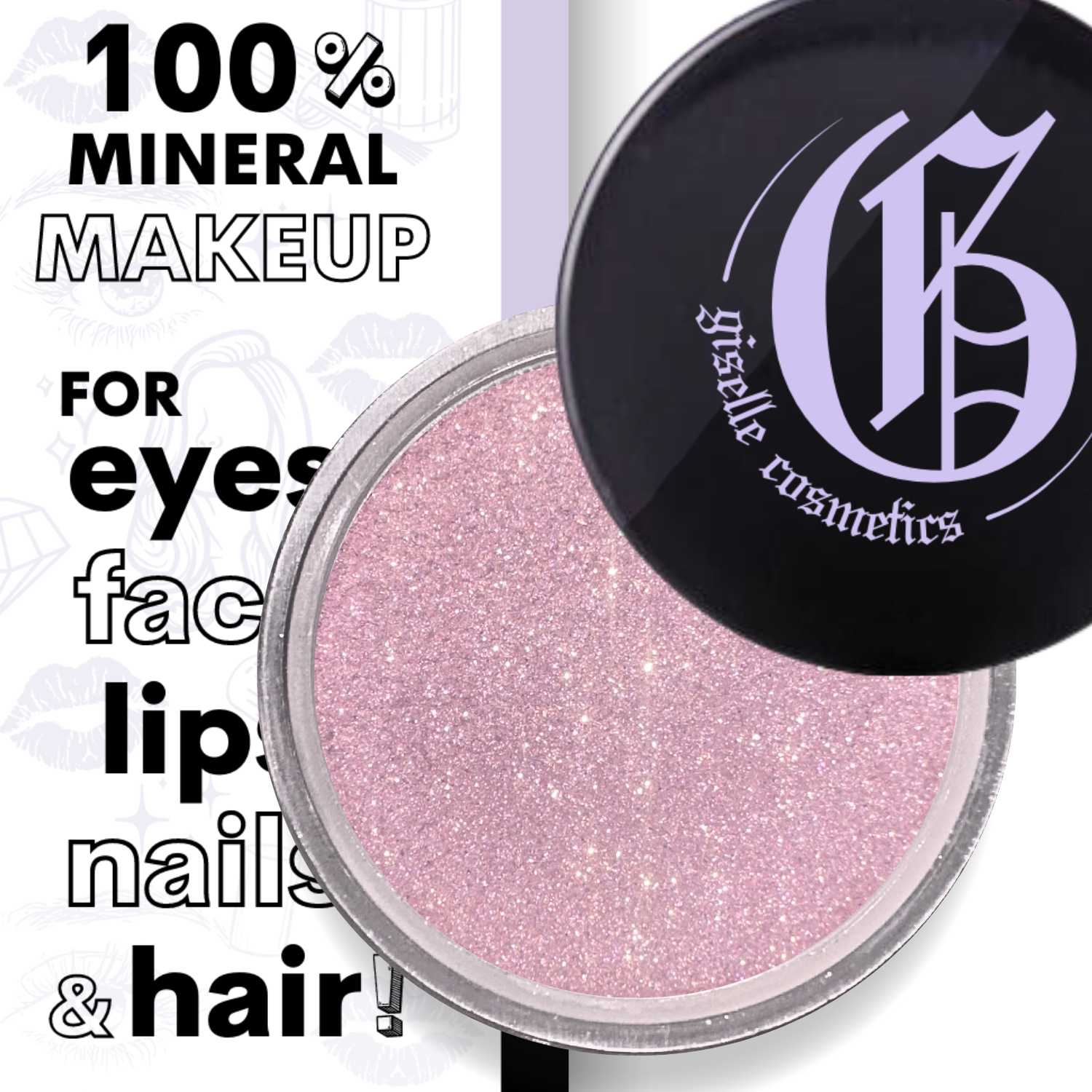 Light Amethyst Loose Powder Mineral Eyeshadow Single 3g