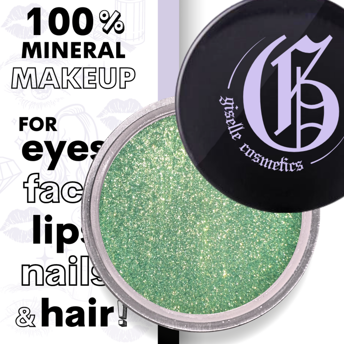 Ganja Green Loose Powder Mineral Eyeshadow Single 3g