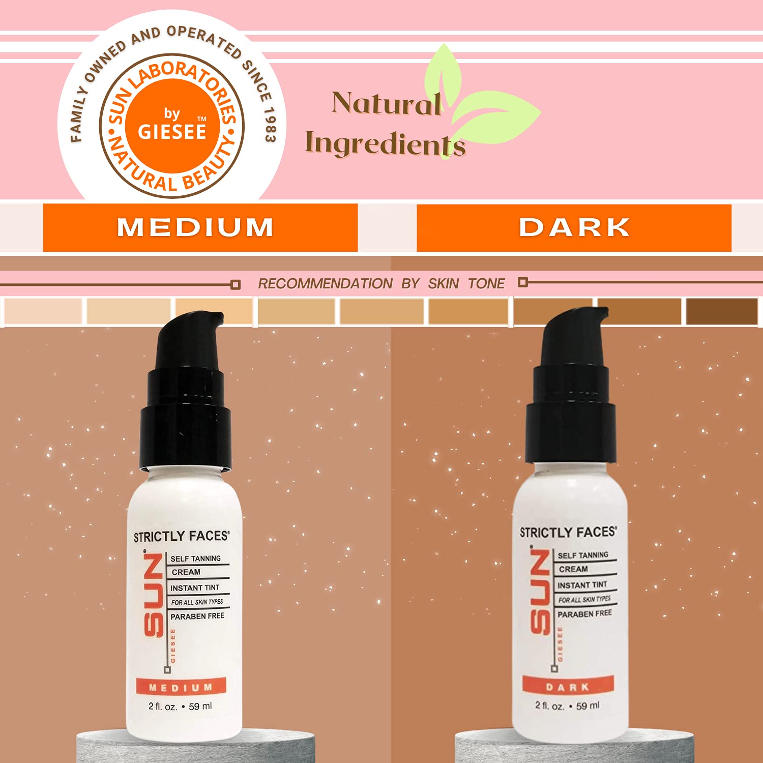 Facial Sunless Tanning Lotion Medium for Radiant Skin and a Golden Glow