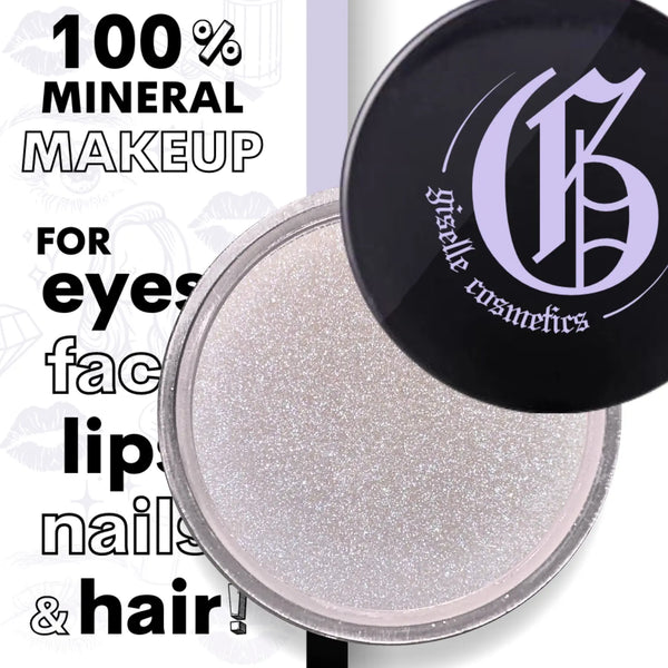 White Sapphire Loose Powder Mineral Eyeshadow Sing | Giselle Cosmetics
