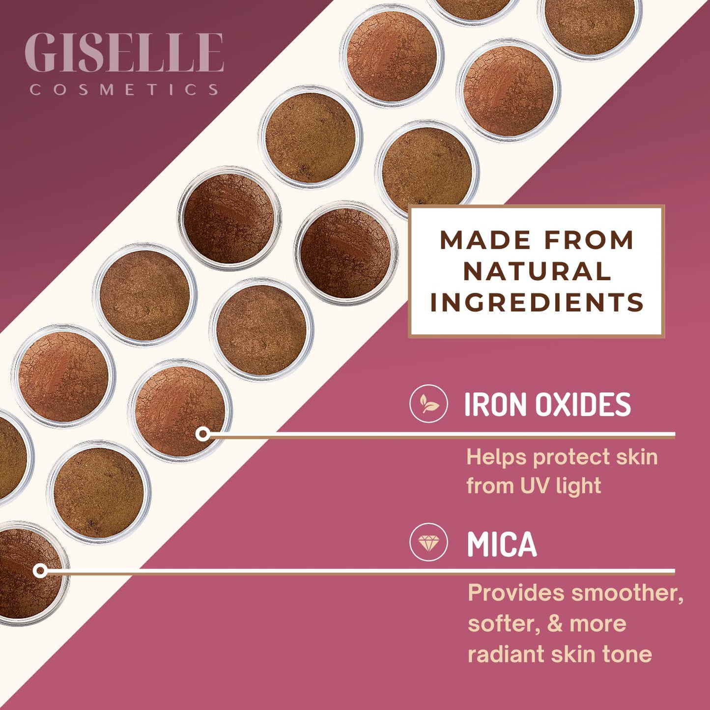 Mineral Makeup Bronzer Baby Brown by Giselle Cosmetics: Pure, Non-Diluted Mineral Makeup