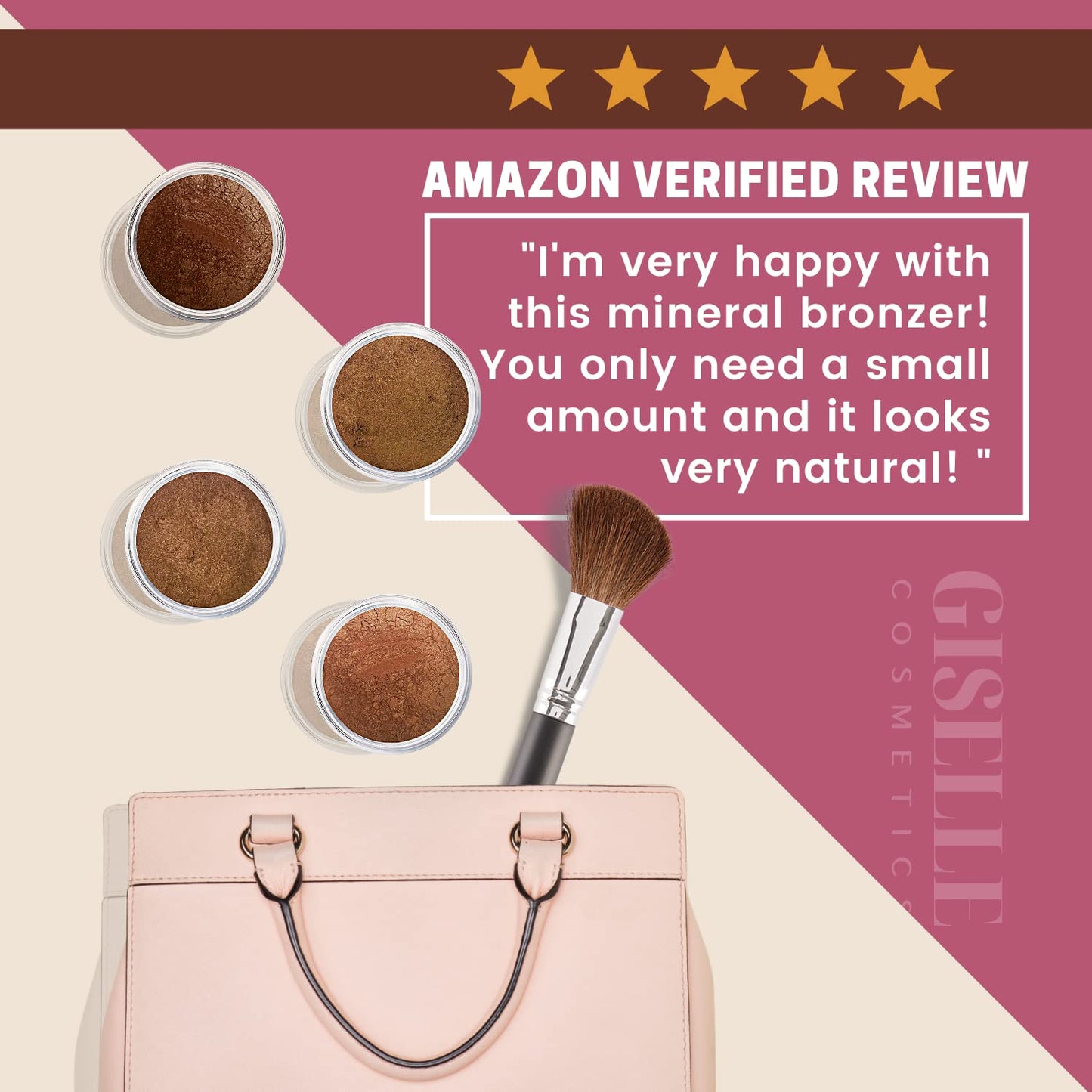 Mineral Makeup Bronzer Baby Brown by Giselle Cosmetics: Pure, Non-Diluted Mineral Makeup