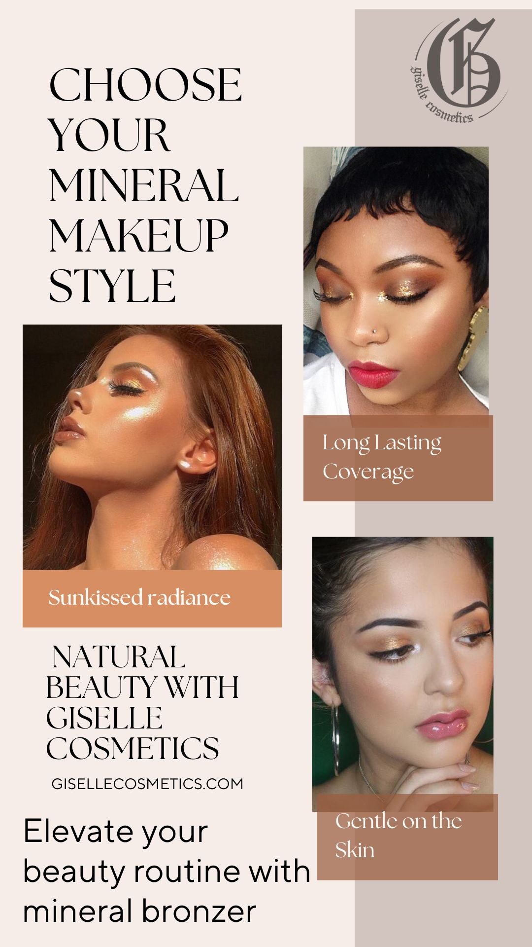 Mineral Makeup Bronzer Baby Brown by Giselle Cosmetics: Pure, Non-Diluted Mineral Makeup