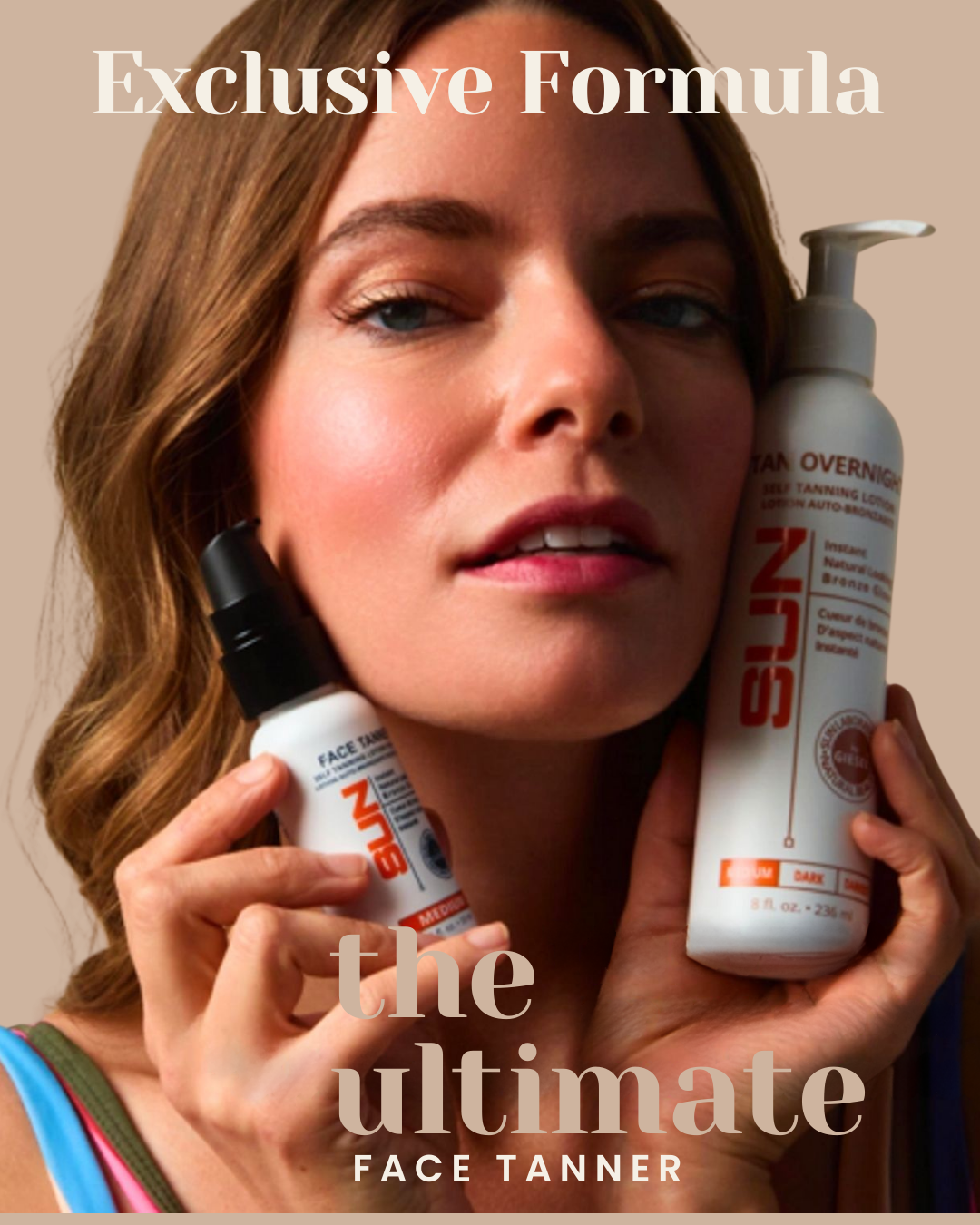 Dark Face Self Tanner Travel Size 2 Fl oz for All Skin Types