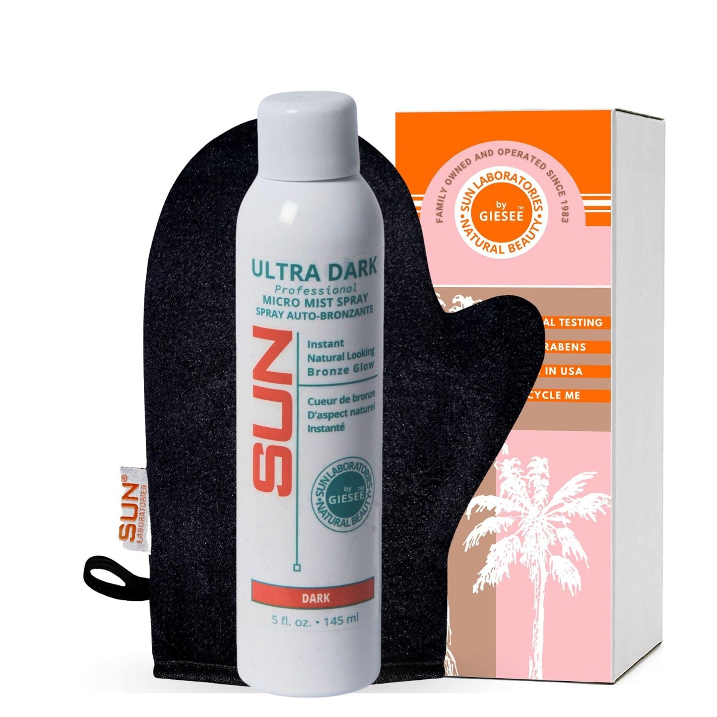 Spray Tan Can Self Tanner Micro Mist Ultra Dark with Tanning Mitt Natural Sunless Airbrush, Body and Face for Bronzing and Golden Tan - Natural Sunless Airbrush | Sunless Tan Spray |nstant Bronze