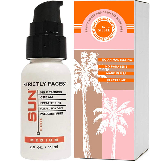 Facial Sunless Tanning Lotion Medium for Radiant Skin and a Golden Glow