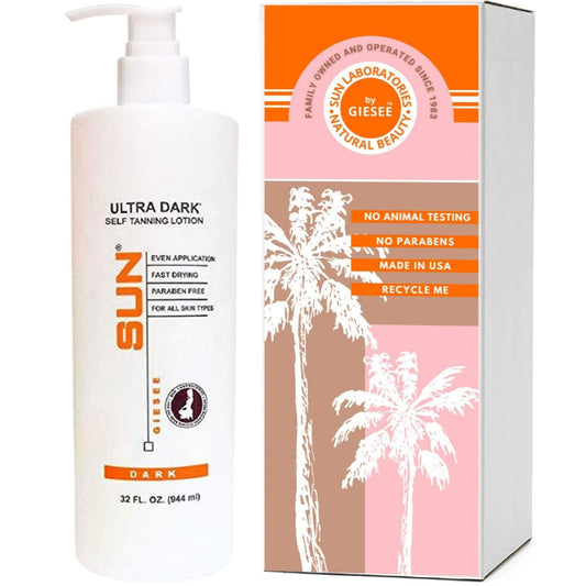Ultra Dark 32 oz. Self Tanning Lotion Instant Tint Fast Drying Streak-Free
